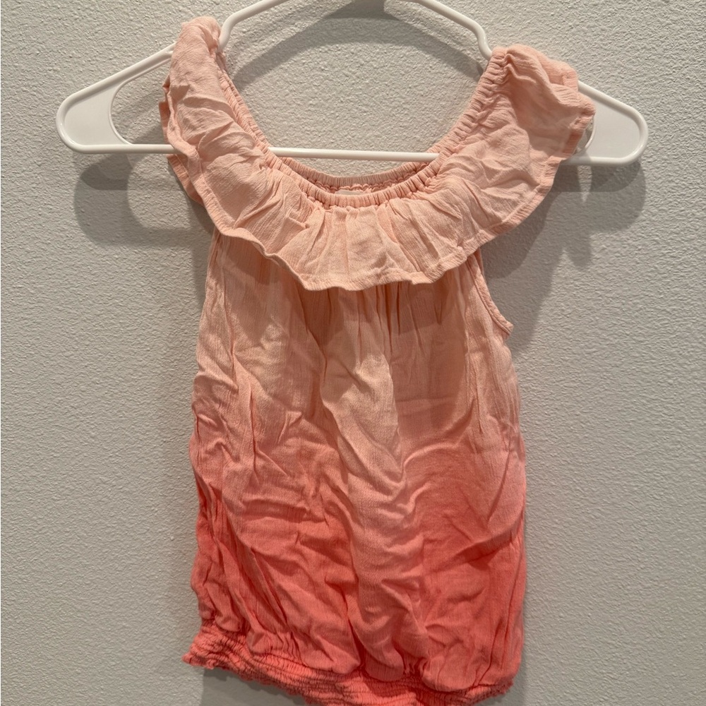 Pink Ombre Ruffle Girls Top
